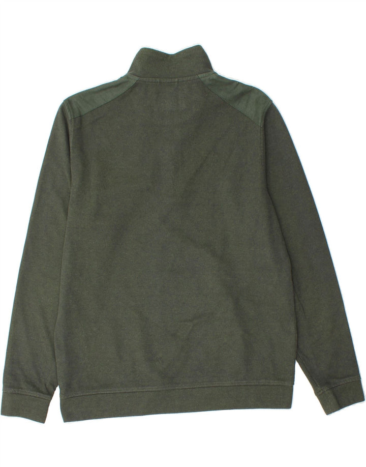 TED BAKER Womens Zip Neck Sweatshirt Jumper Size 4 Large Green Cotton Vintage Ted Baker and Second-Hand Ted Baker from Messina Hembry 