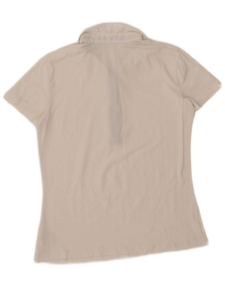 Henry Cottons Dame Polo Shirt IT 44 Medium Hvid Bomuld