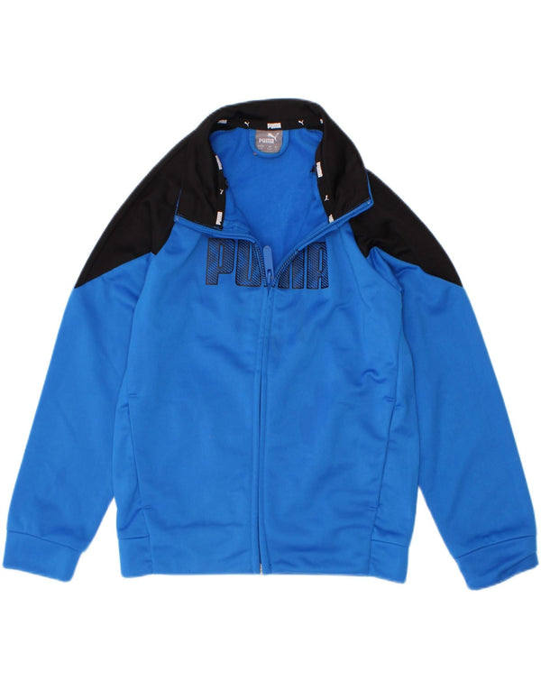 Puma drenge grafisk træningsdragt topjakke 5-6 år Blå Colourblock Polyester