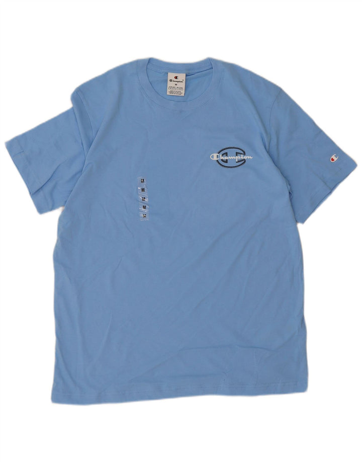 Champion Herre grafisk T-shirt Top Medium Blue Bomuld