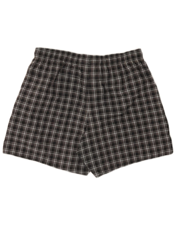 Adidas Mens Sport Shorts Medium Black Check Polyester