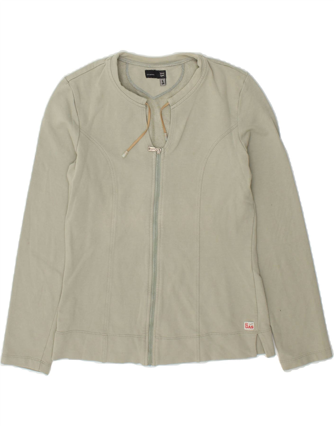 GAS Womens Tracksuit Top Jacket UK 14 Large Grey Cotton Vintage Gas and Second-Hand Gas from Messina Hembry 