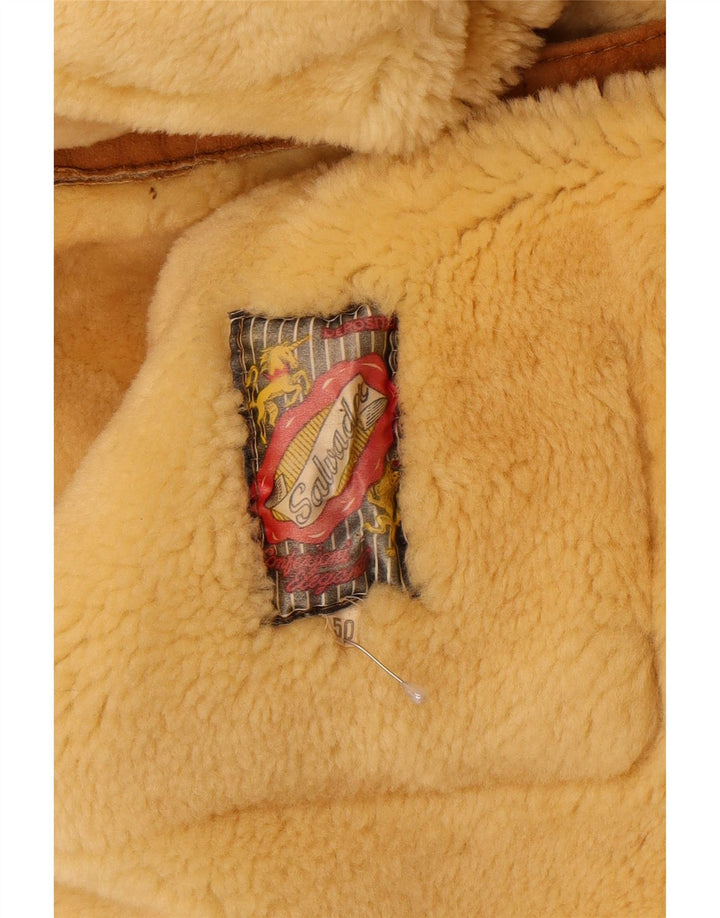 Vintage Herre Shearling Jacket IT 50 Large Brown