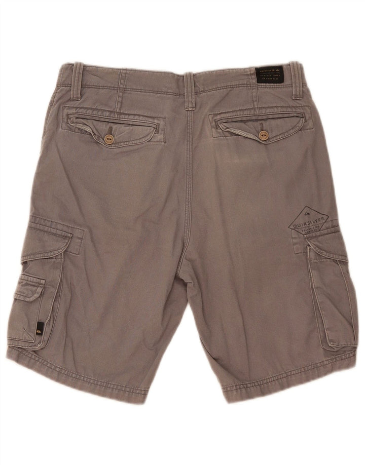 Quiksilver Herre Straight Fit Cargo Shorts W30 Medium Grey Bomuld