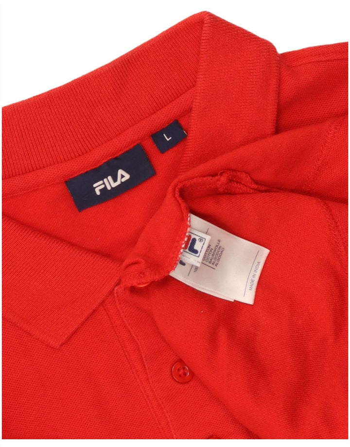 Fila Herre Polo Shirt Stor Rød Bomuld