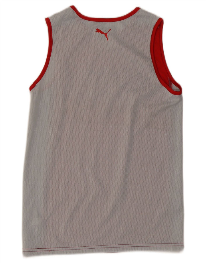 Puma Drenge Grafisk Vest Top 10-11 år Medium Rød Colourblock Polyester