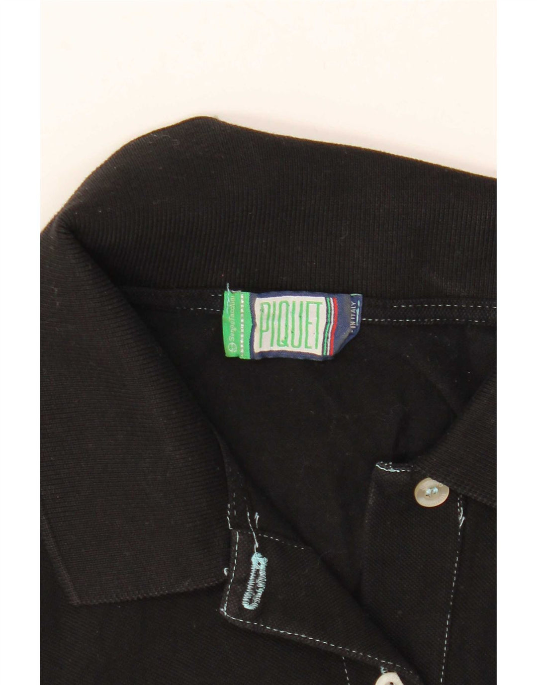 Sergio Tacchini Dame ærmeløs poloshirt UK 12 Medium Sort