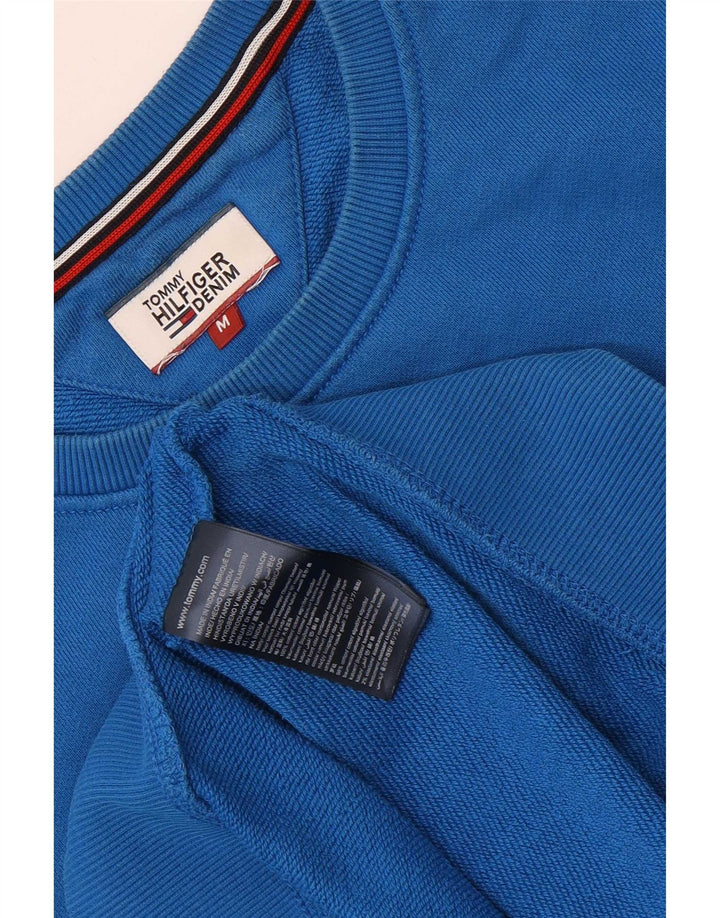 Tommy Hilfiger Herre Grafisk Sweatshirt Jumper Medium Blå Bomuld