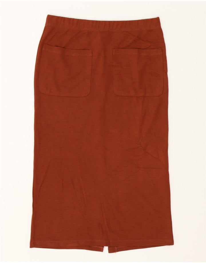 BENETTON Womens Straight Skirt XS W28 Brown Viscose Vintage Benetton and Second-Hand Benetton from Messina Hembry 