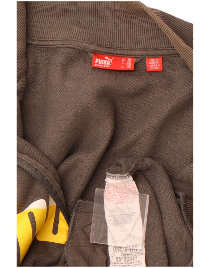 PUMA Grafisk træningsdragt til mænd Topjakke 2XL Grå Bomuld