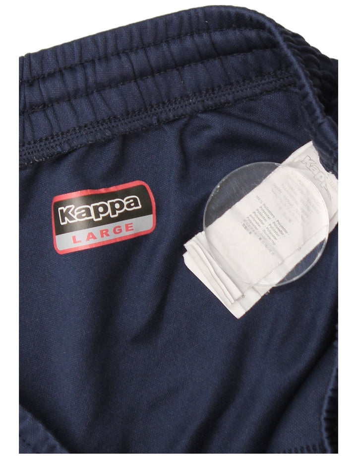 KAPPA Grafisk træningsdragt bukser til mænd store marineblå polyester
