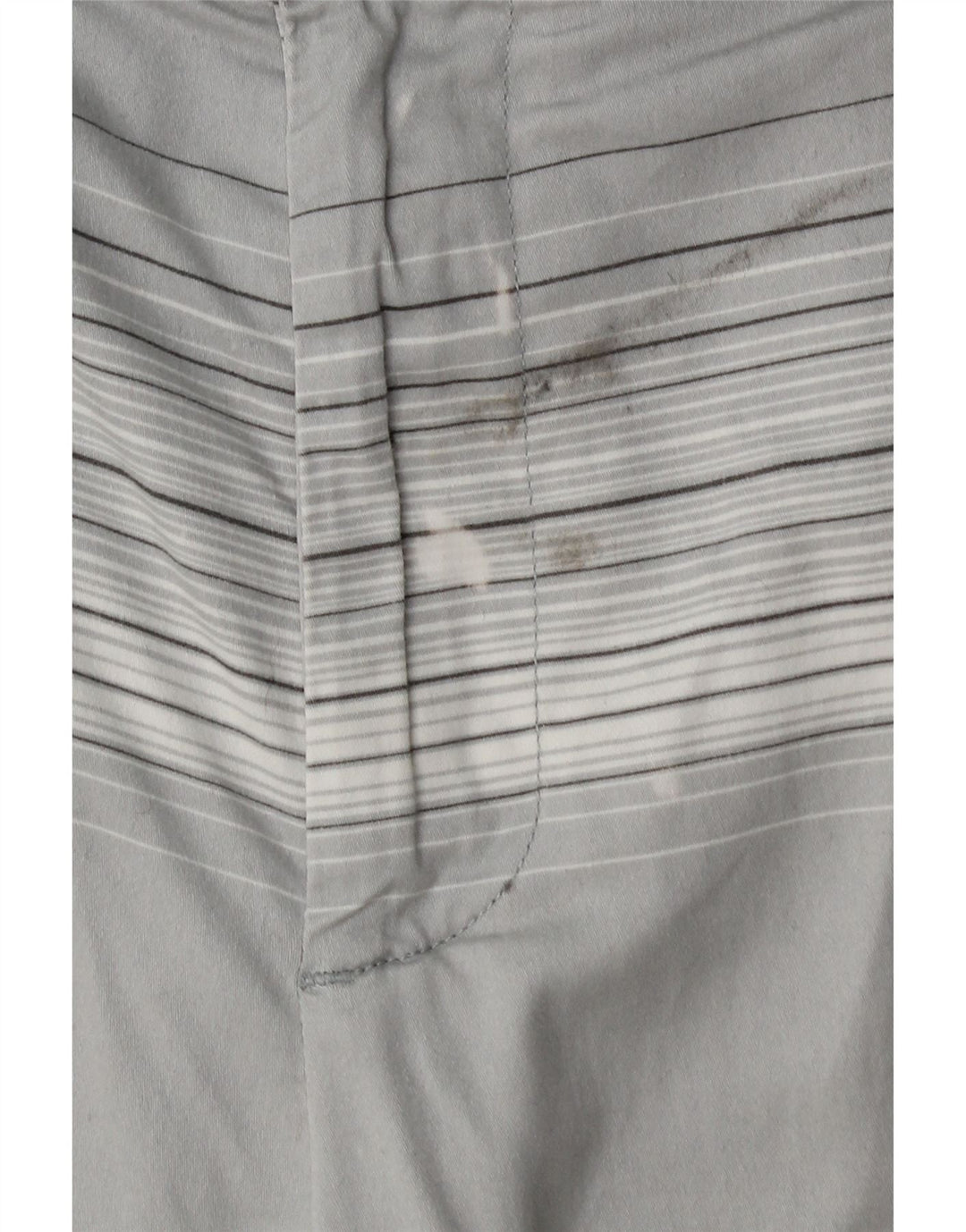 Calvin Klein Herre Chino Shorts W34 Stor Gråstribet Bomuld