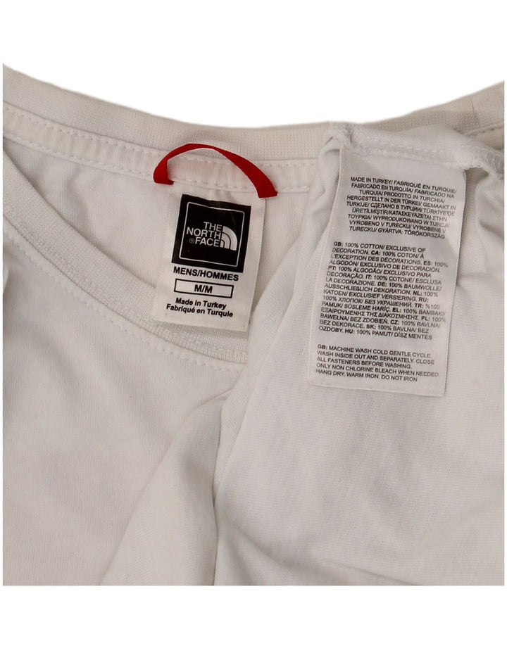 THE NORTH FACE Herre grafisk T-shirt Top Medium Hvid Bomuld