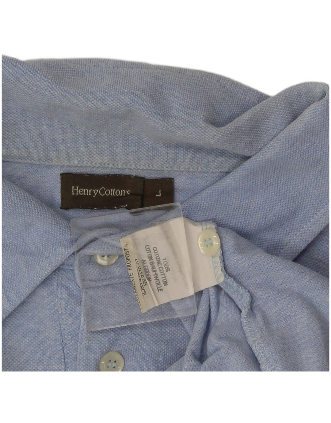 Henry Cottons Herre poloshirt Stor blå bomuld