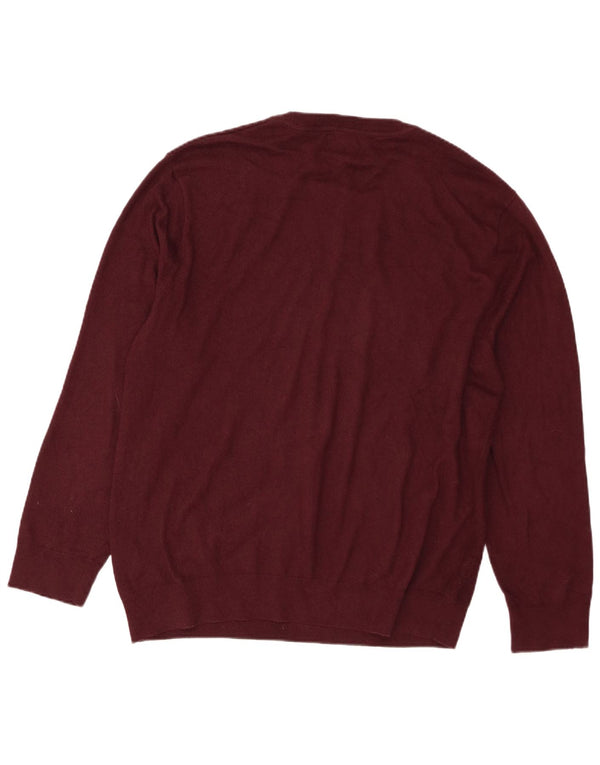 Nautica Herre sweater med rund hals XL Bourgogne bomuld