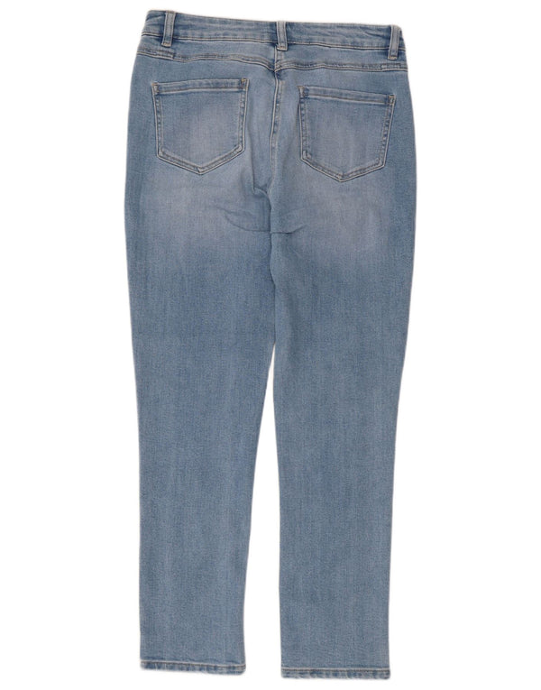 M&Co Dame Slim Jeans UK 12 Medium W32 L27 Blå Bomuld