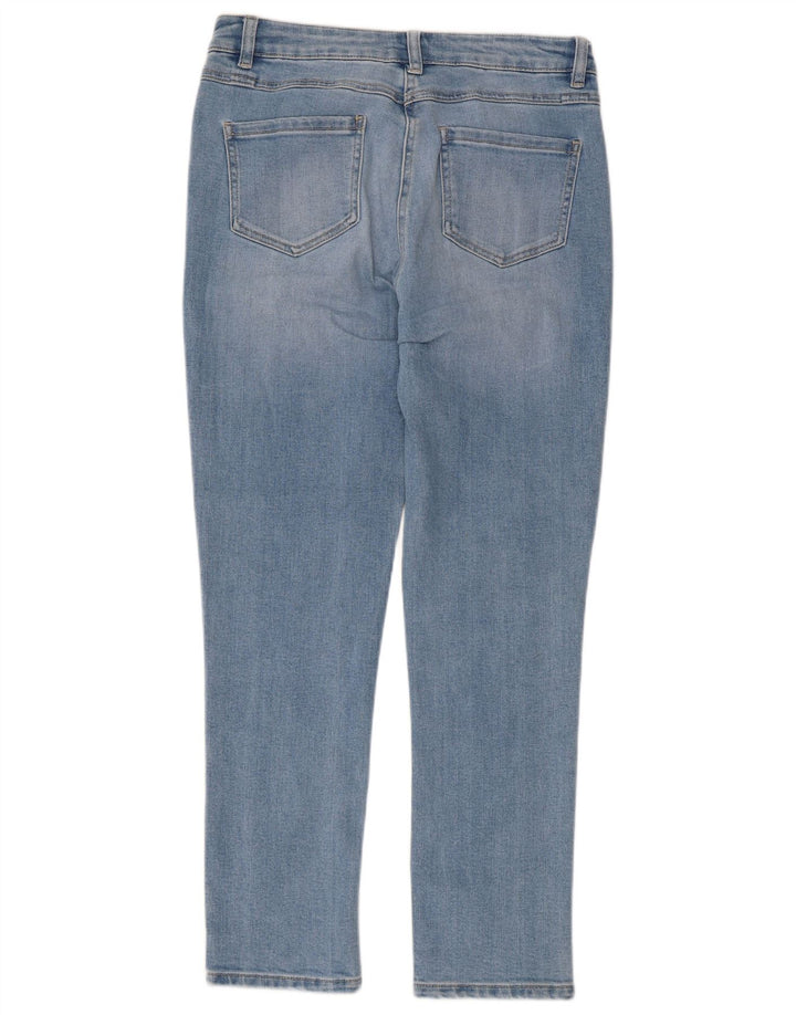 M&Co Dame Slim Jeans UK 12 Medium W32 L27 Blå Bomuld