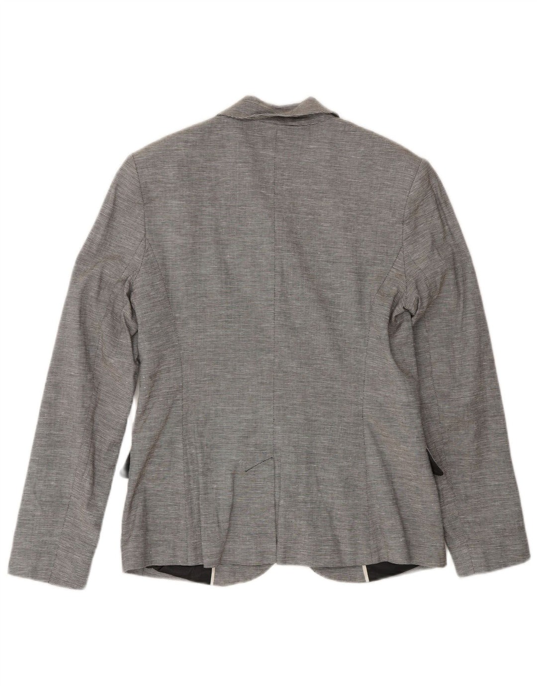 French Connection Dame 2 Button Blazer Jacket UK 12 Medium Grey Pinstripe