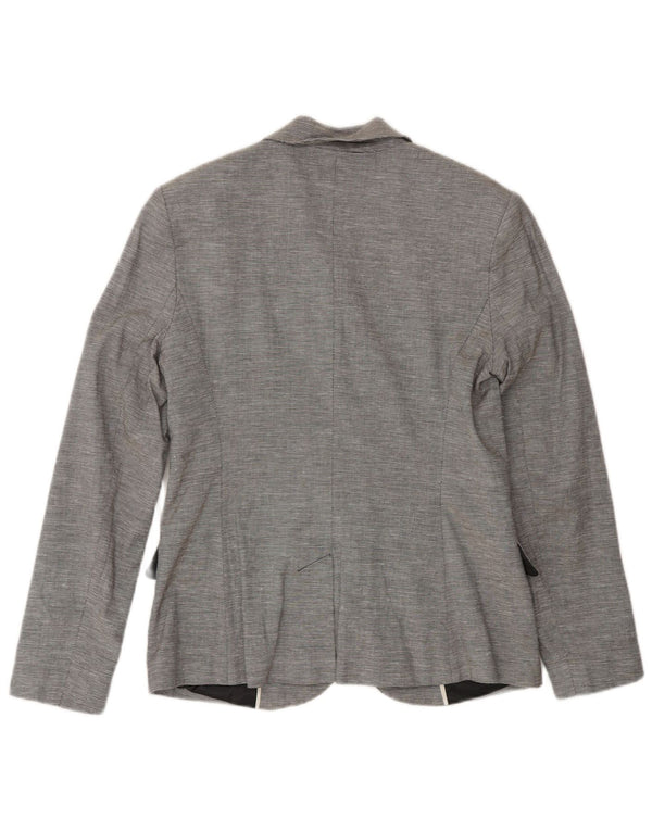 French Connection Dame 2 Button Blazer Jacket UK 12 Medium Grey Pinstripe