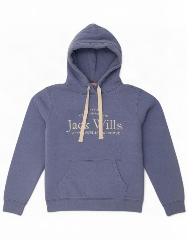 Jack Wills Dame Grafisk Oversized hættetrøje Jumper UK 14 Large Blue