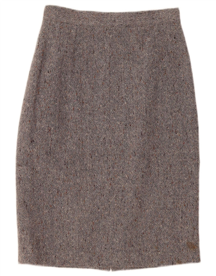 Vintage kvinders blyantnederdel Medium W30 Grå Flecked