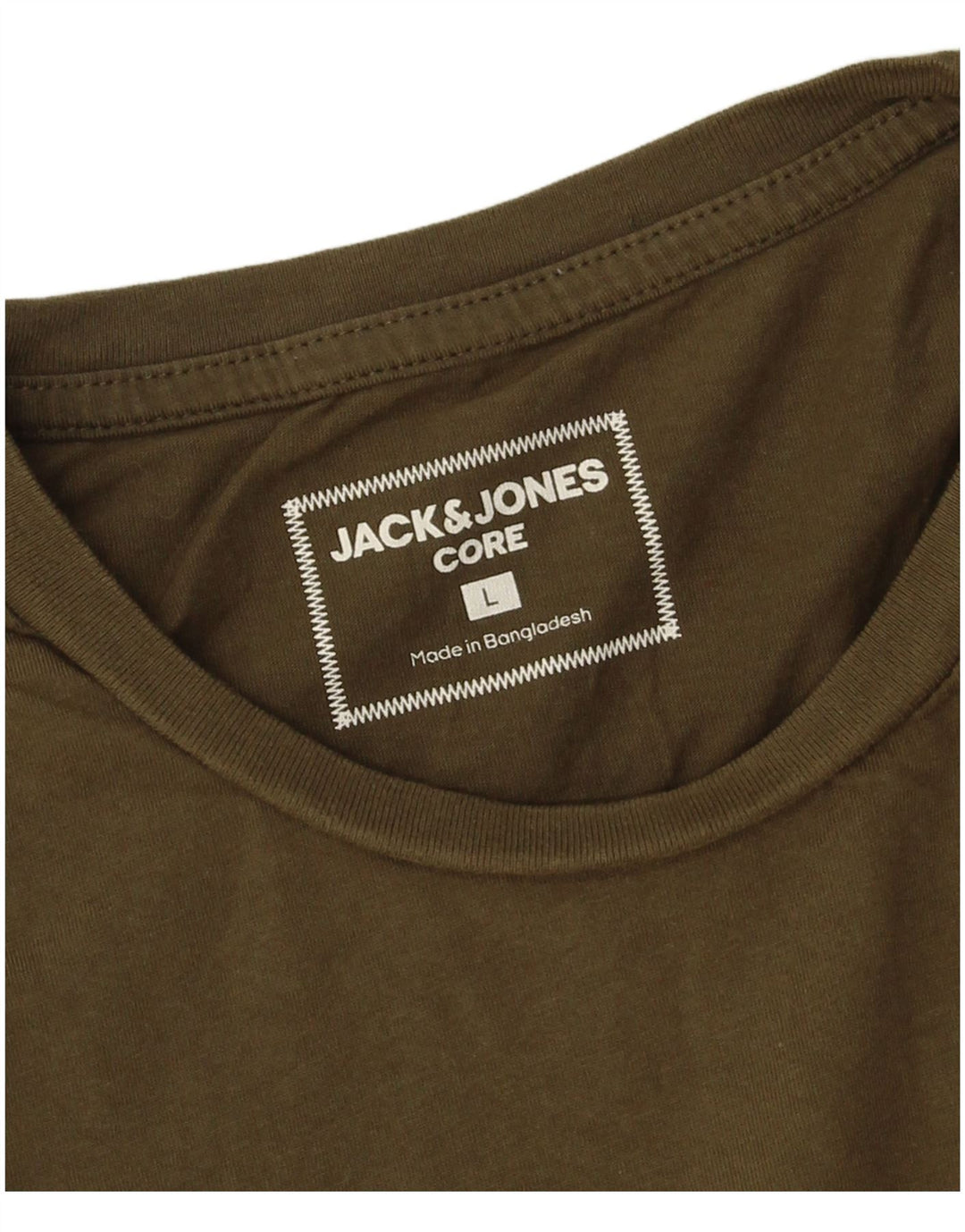 Jack & Jones Herre T-Shirt Top Stor Khaki Bomuld