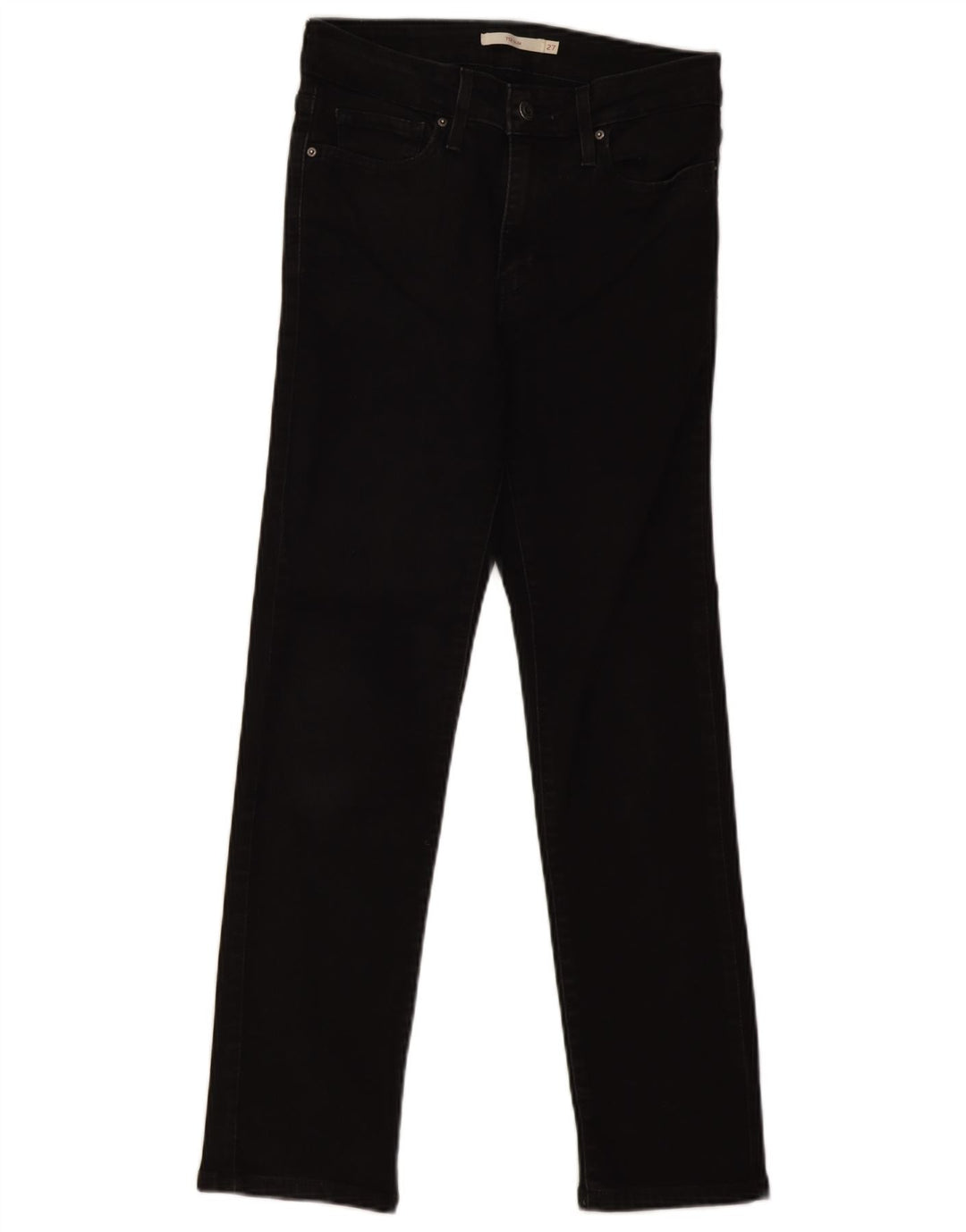 Levi's Dame 712 Slim Jeans W27 L28 Sort Bomuld