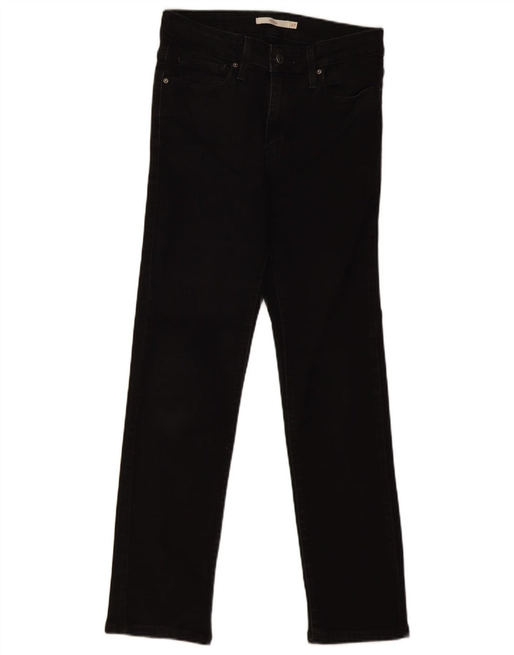 Levi's Dame 712 Slim Jeans W27 L28 Sort Bomuld