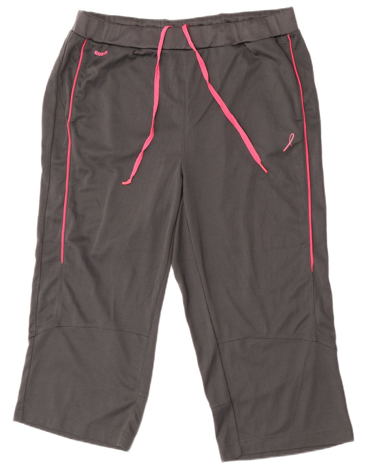 Reebok Womens Bermuda Sports Shorts UK 18 XL Grå Polyester