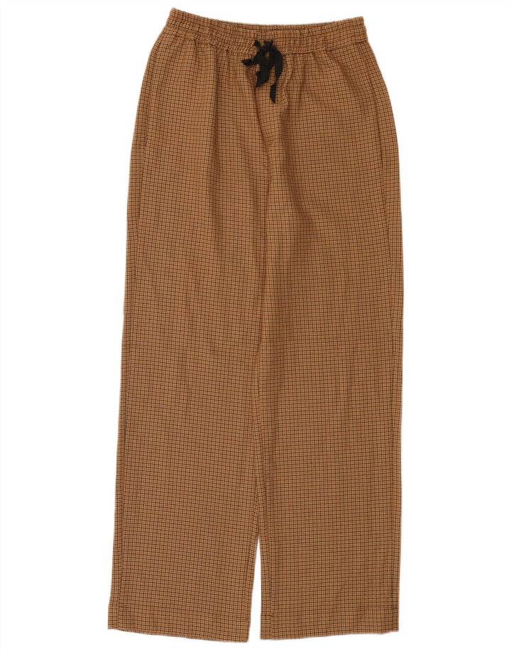 Zara Lige afslappet bukser til kvinder Medium W28 L29 Brun Houndstooth