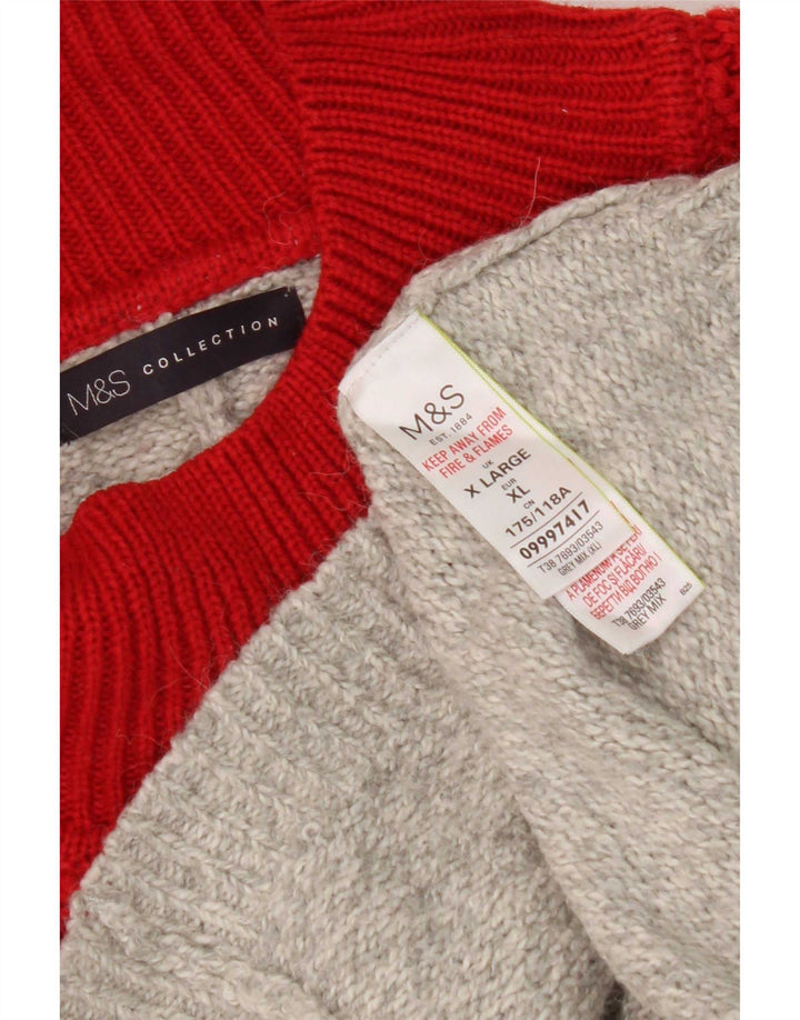 Marks & Spencer Dame Kortærmet Turtle Neck Sweater UK 18 XL Gre