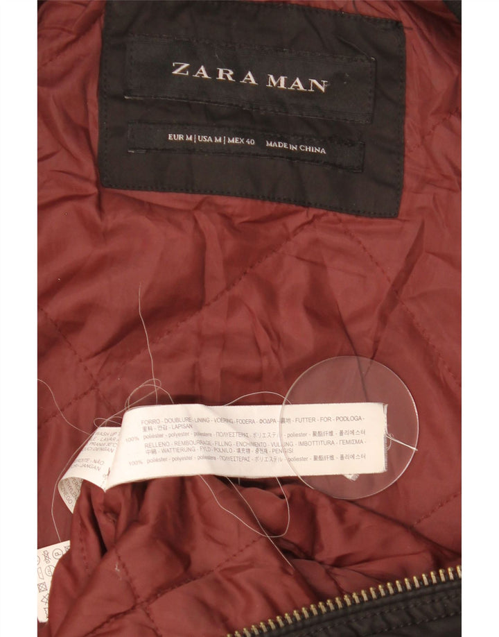 Zara Bomber Jacket UK 38 Medium Sort Colourblock Polyester