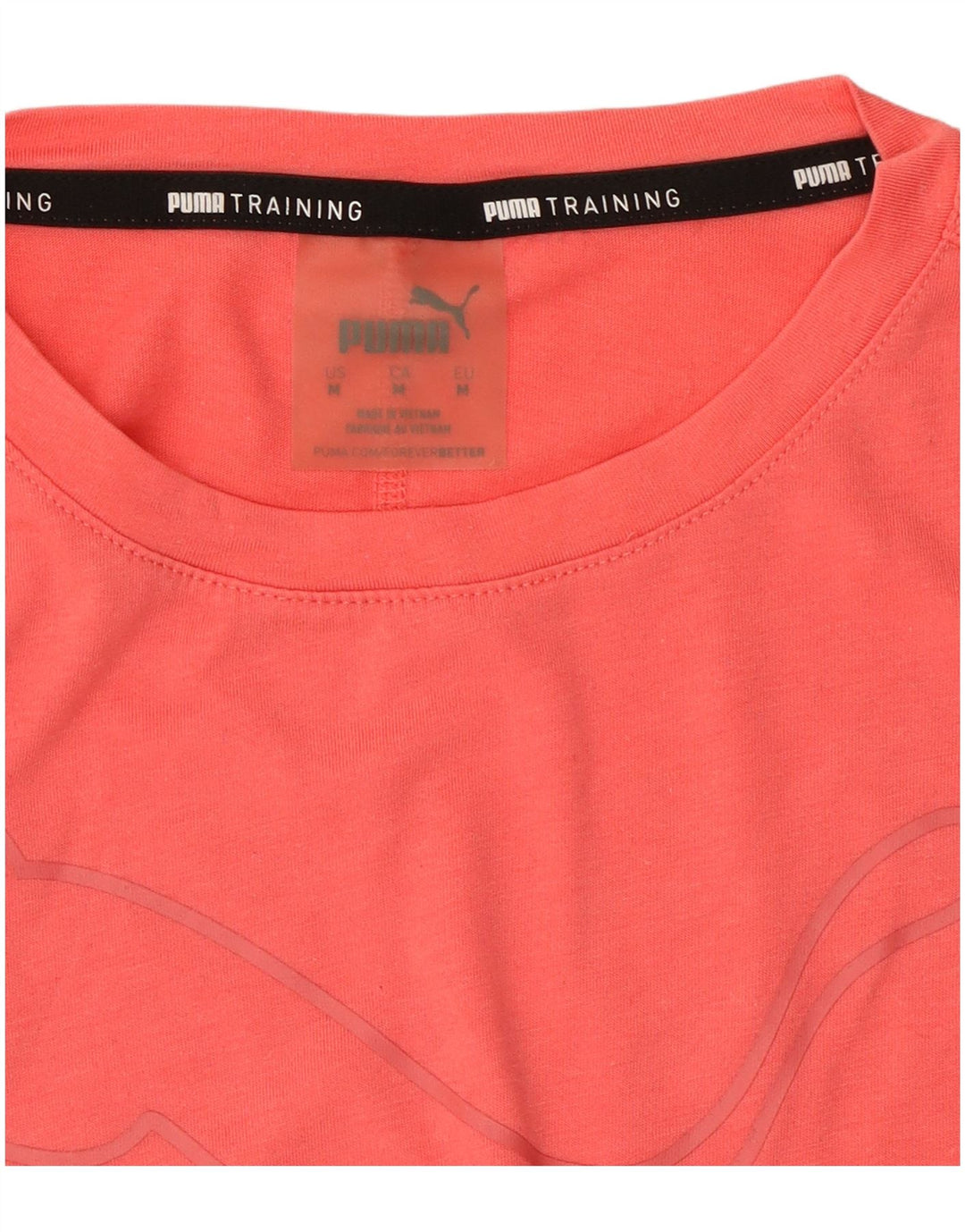 Puma T-Shirt Top UK 14 Medium Pink