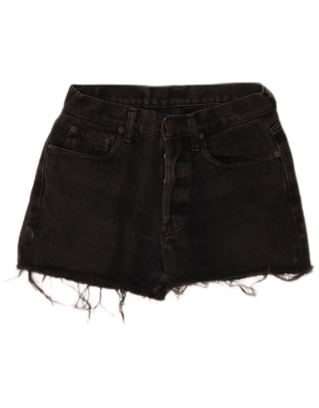 Levi's Womens 501 Denim Hot Pants W29 Medium Black Bomuld