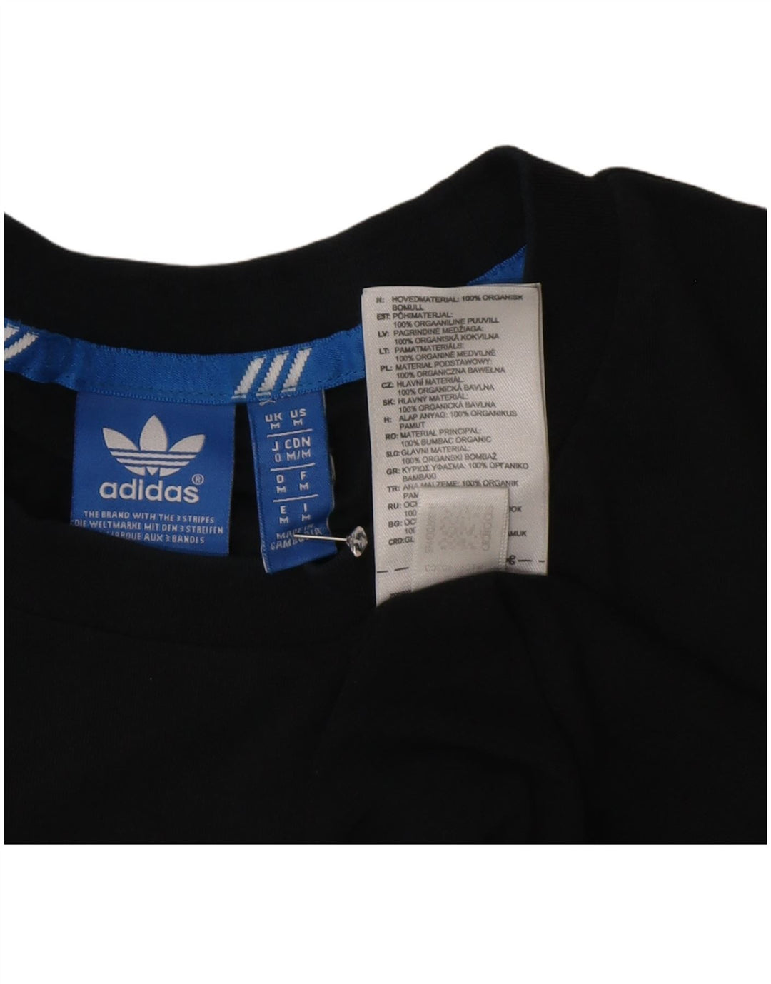 Adidas Herre grafisk T-shirt Top Medium Sort Bomuld