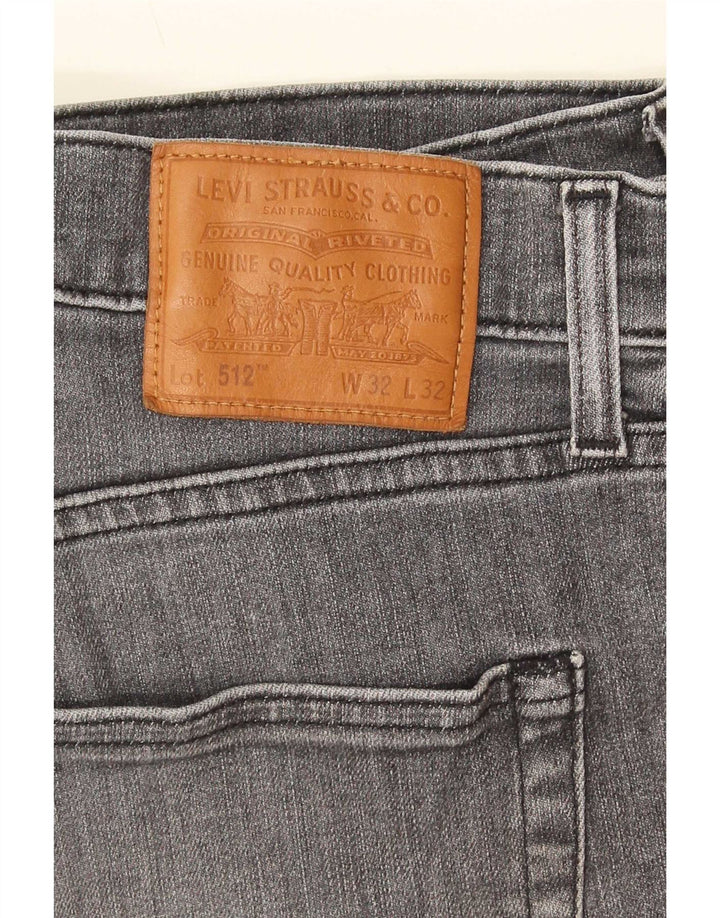 Levi's Herre 512 Slim Tapered Jeans W32 L28 Grå Bomuld