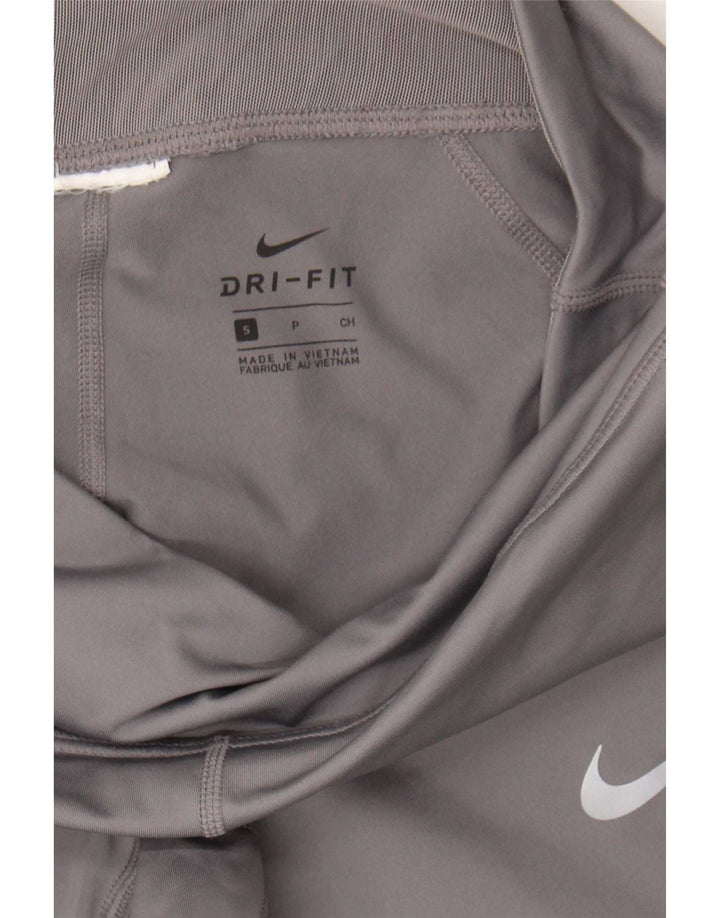 Nike Dame Dri Fit Capri Leggings UK 10 Small Grå