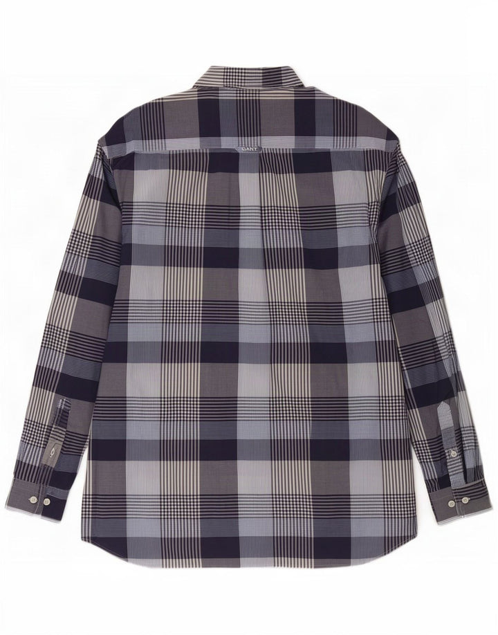 Gant herre Regular Fit skjorte XL marineblå ternet bomuld