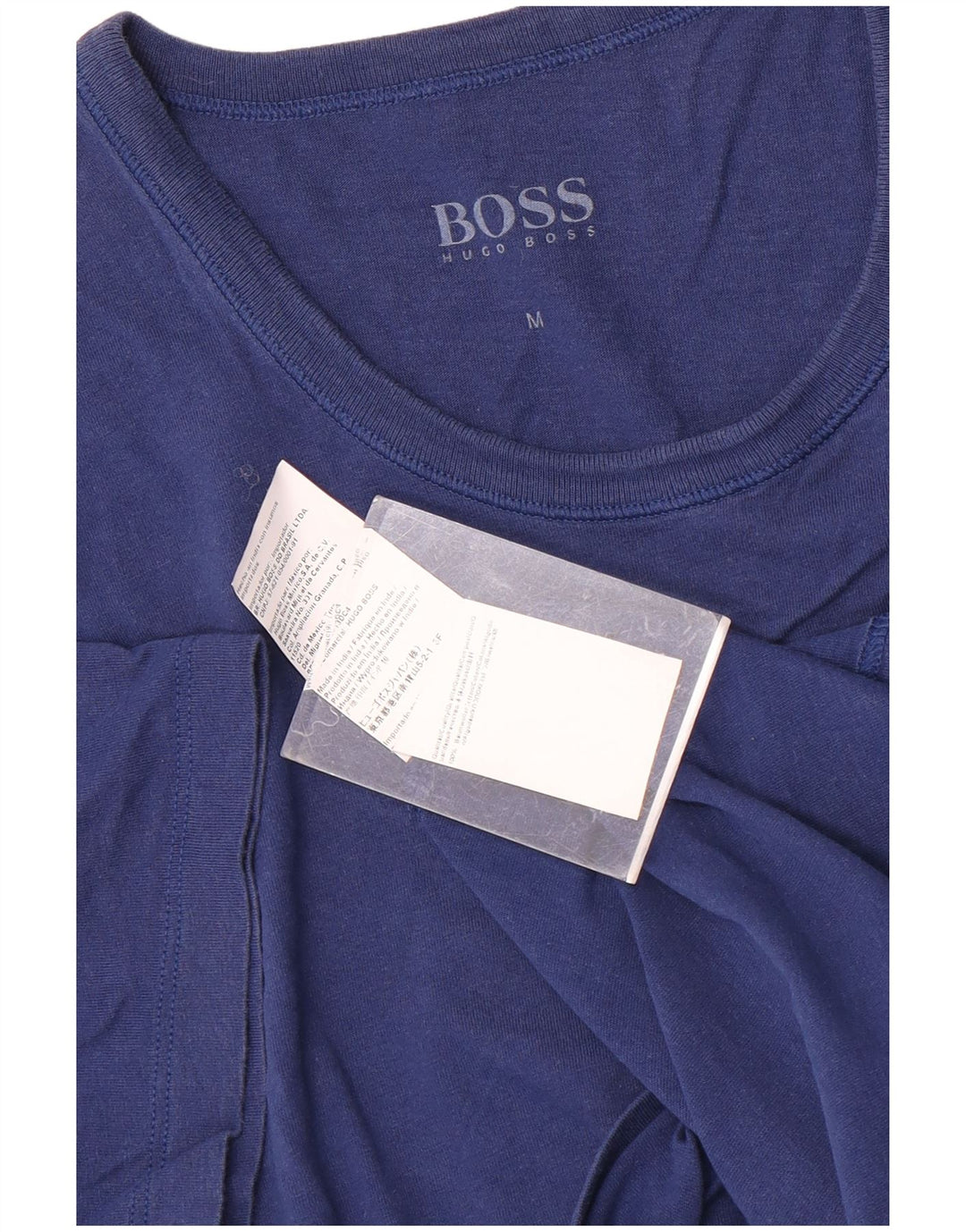 HUGO BOSS Herre T-Shirt Top Medium Navyblå Bomuld