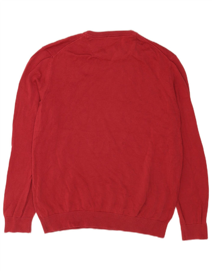 Timberland Herre sweater med rund hals, stor rød bomuld