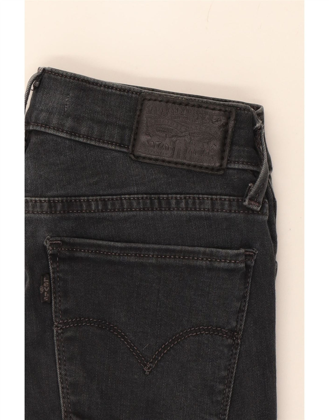 LEVI'S Womens 710 Super Skinny Jeans W26 L30 Grey Cotton Vintage Levi's and Second-Hand Levi's from Messina Hembry 