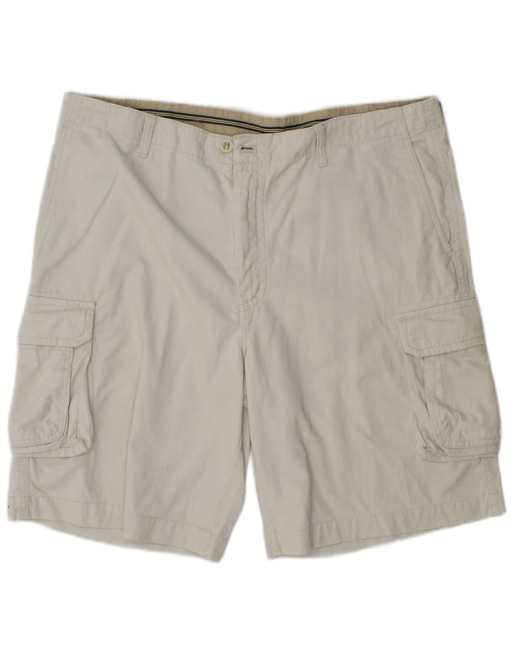 Izod Herre Cargo Shorts W38 XL Hvid Bomuld