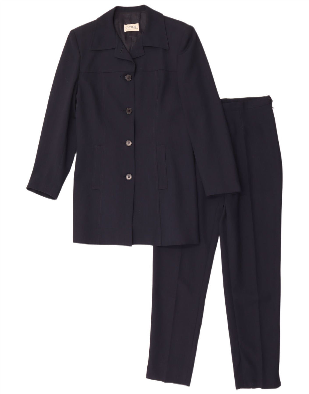 Vintage damedragt med 4 knapper, 2 dele IT 44 Medium W26 L28 Marineblå
