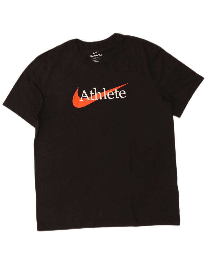 Nike grafisk T-shirt top til mænd, stor sort bomuld