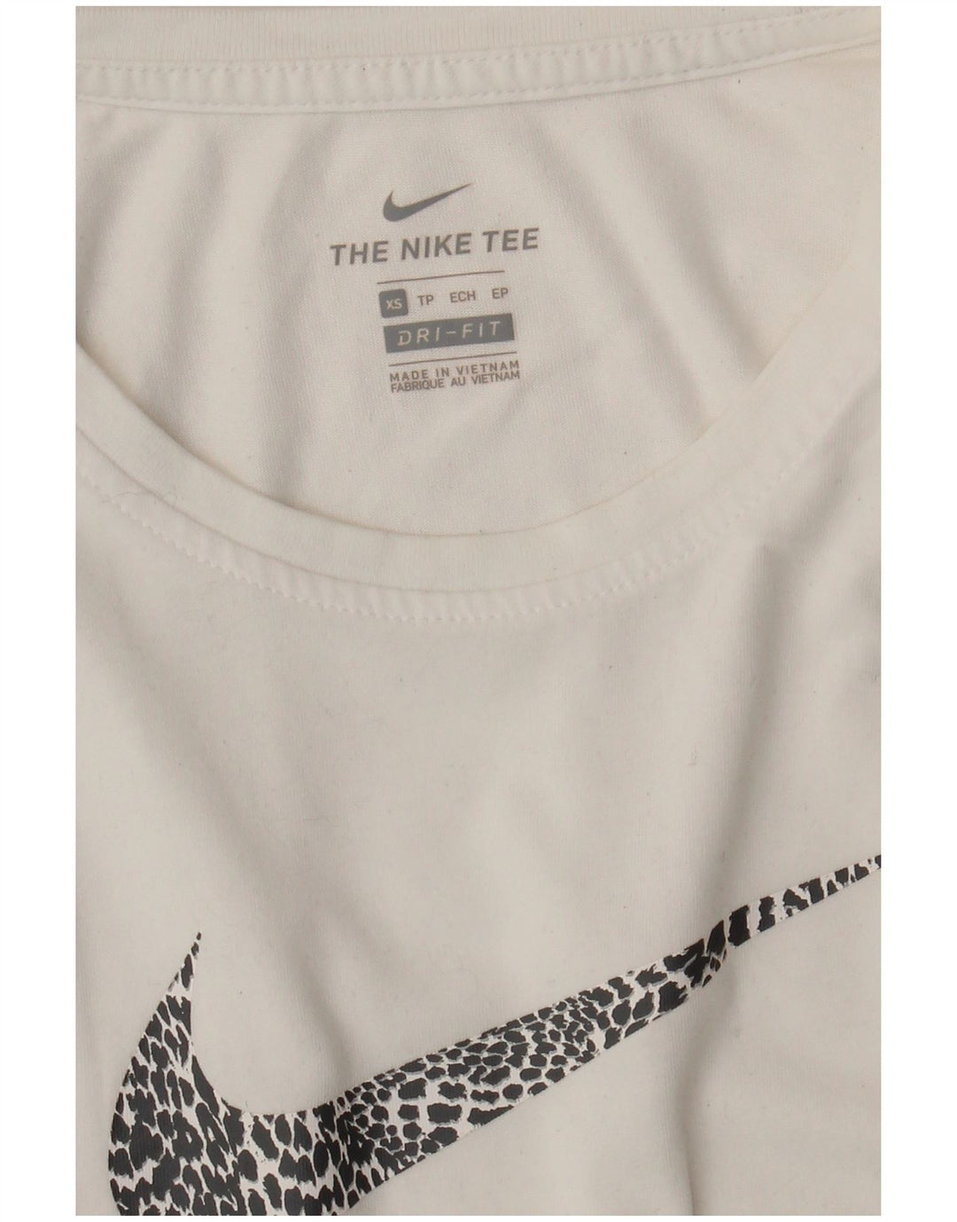 NIKE Dame Dri Fit Grafisk Vest Top UK 6 XS Hvid