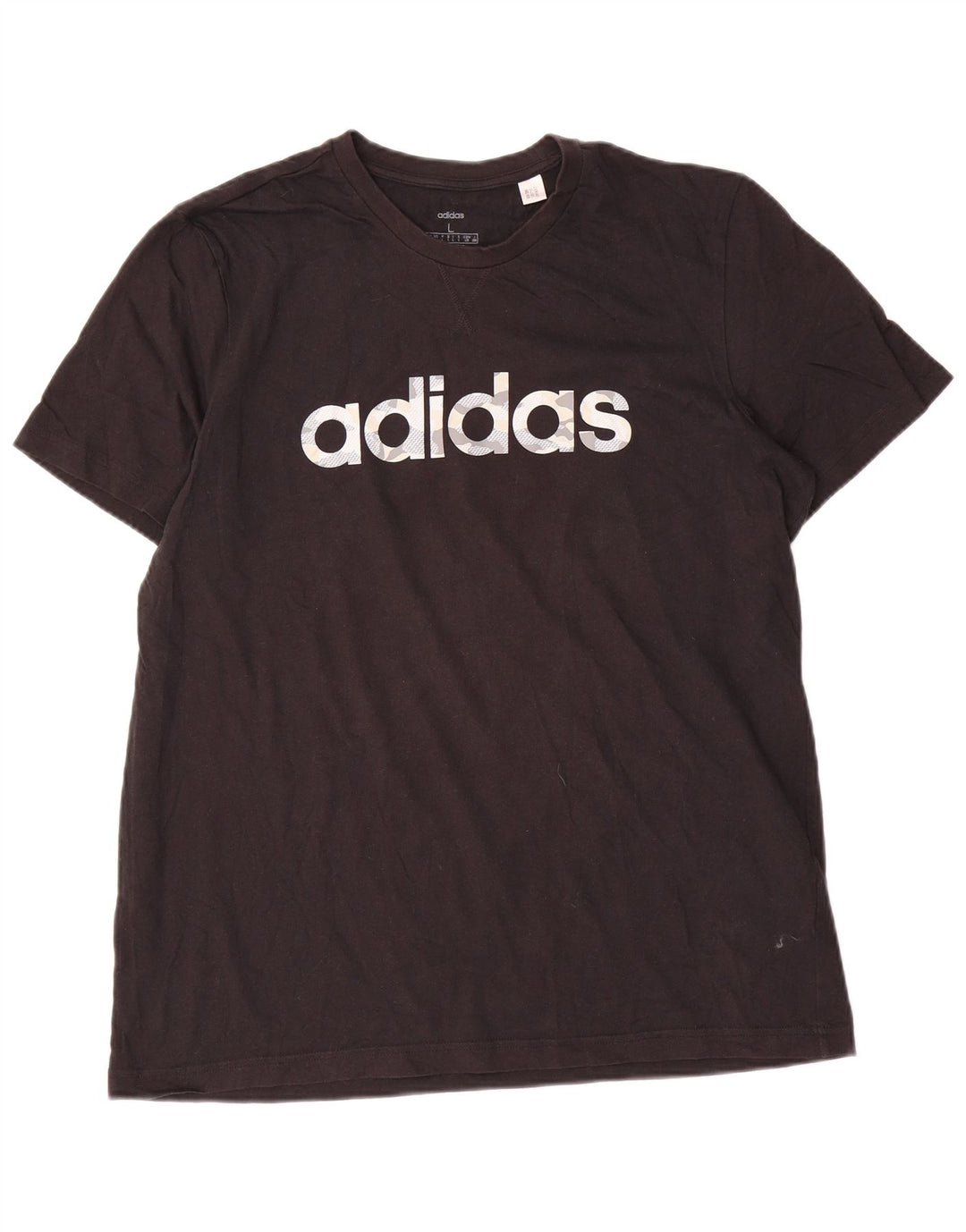 Adidas Grafisk T-shirt top til mænd, stor sort bomuld