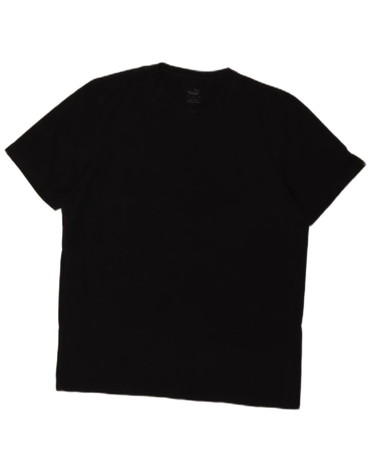 Puma Herre T-Shirt Top Stor Sort Bomuld