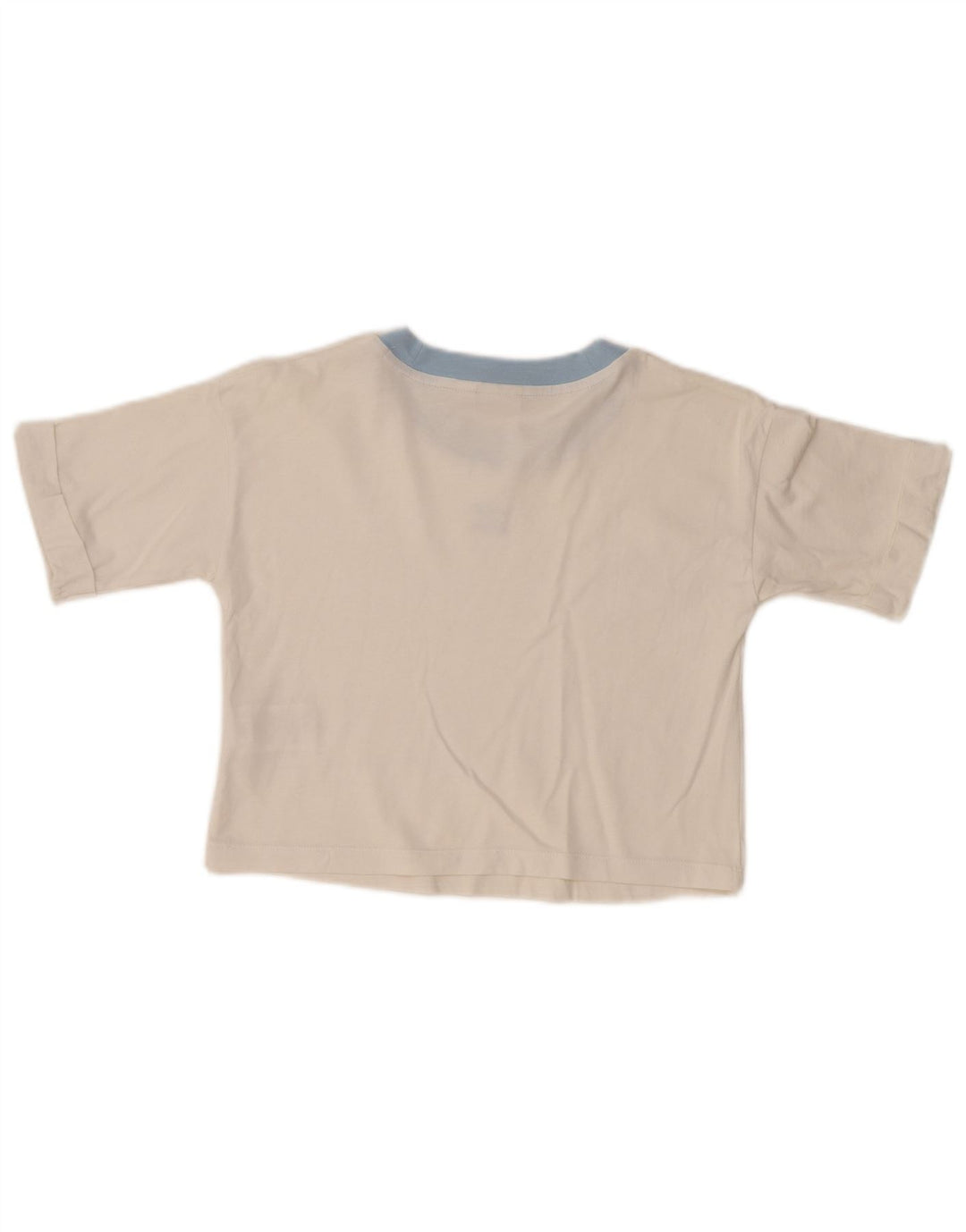 ADIDAS Womens Crop T-Shirt Top UK 10 Small White Bomuld