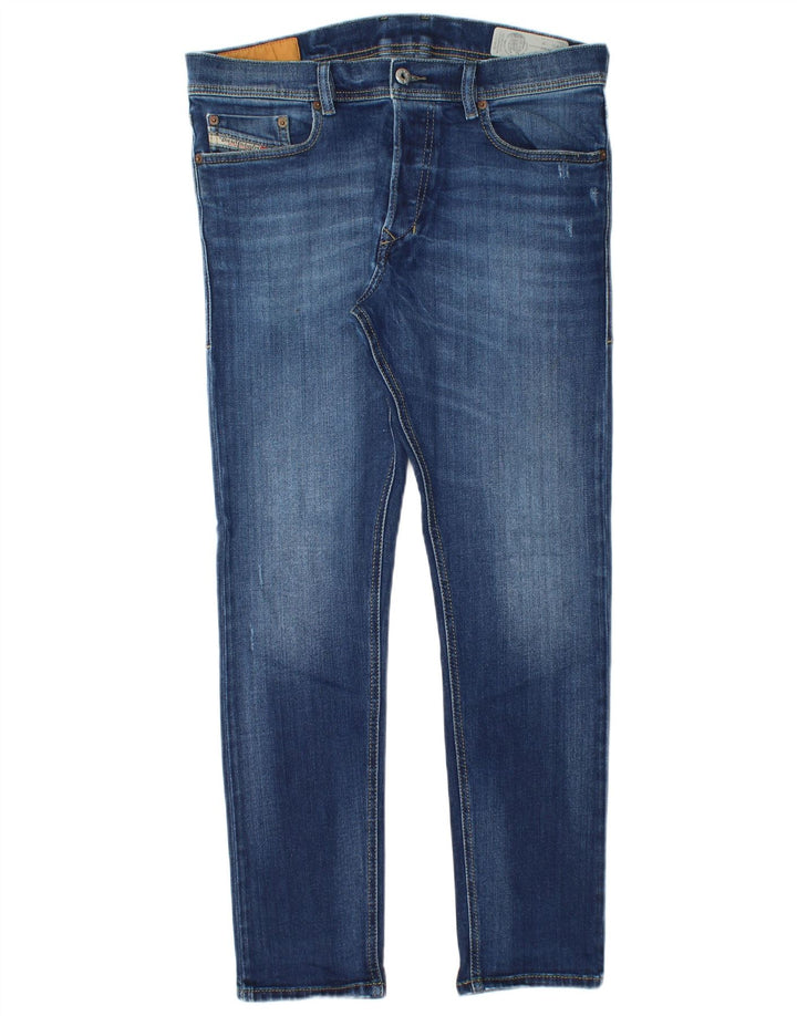 Diesel Herre Distressed Slim Jeans W32 L30 Blå Bomuld