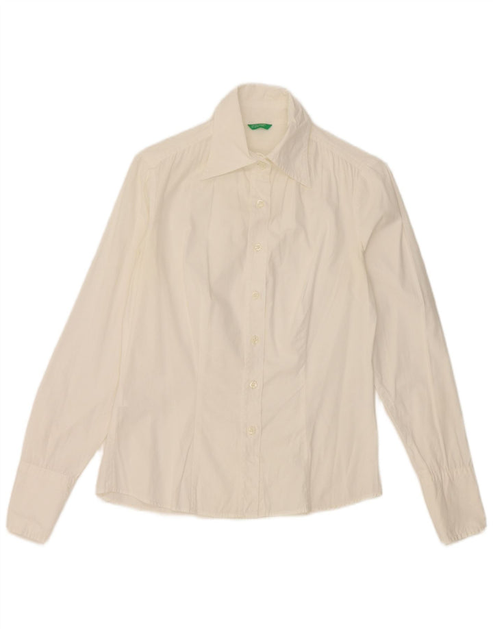 Benetton Dameskjorte UK 12 Medium White